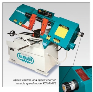 10&quot; x 16&quot;, CLAUSING KALAMAZOO HORZ WET CUT BANDSAW, MODEL# KC1016W, **NEW**