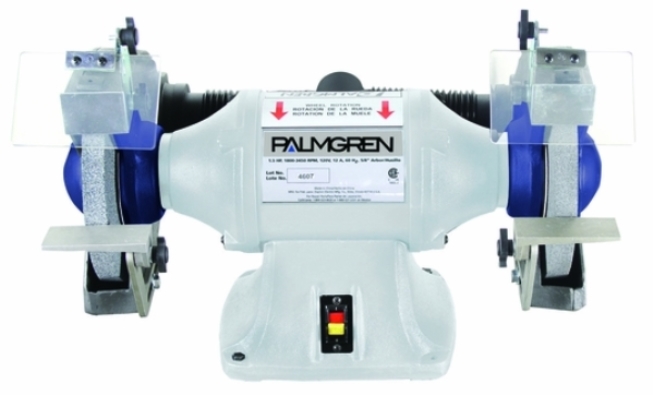 10&quot; PALMGREN GRINDER W/DUST COLLECT, 1HP, 1PHASE, MODEL#9682101, NEW
