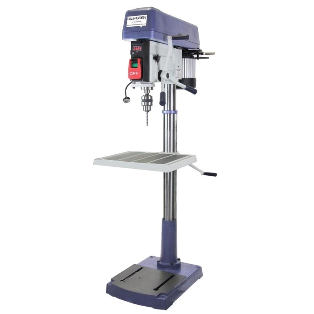 20" PALMGREN 12-SPEED FLOOR MODEL DRILL PRESS 3 PH, MODEL#9680210, NEW