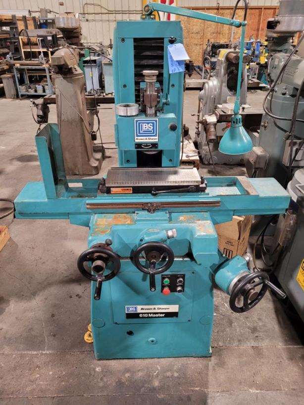 6&quot; x 18&quot;, BROWN &amp; SHARPE MANUAL SURFACE GRINDER, WALKER MAG, MODEL#618MASTER