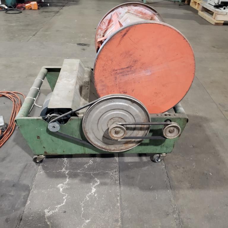 TUMBLER FINISHER, VL/RAMPE, MODEL#RA-2, WITH MEDIA, USED