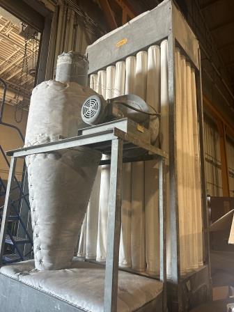 DUST COLLECTOR, AGET PUSHTHRU CYCLONE 30N51 W/ FT-40 BAGHOUSE AFTERFILTER,USED